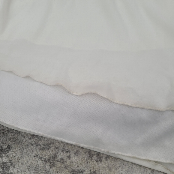 Tony Bowls White Gold Evening Prom Gown Size 10 - Picture 14 of 14